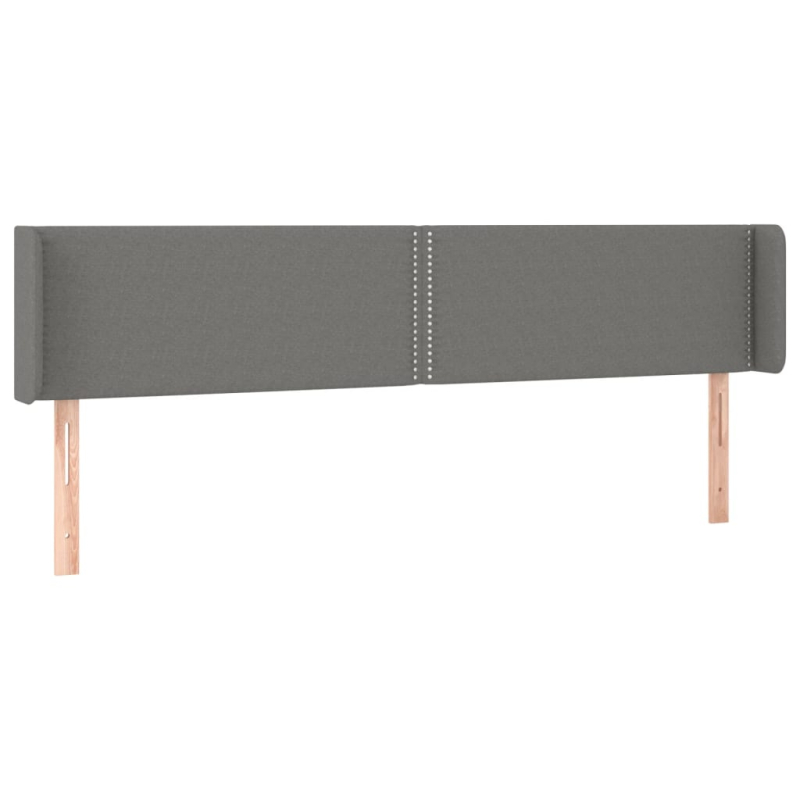 Kopfteil mit Ohren Dunkelgrau 163x16x78/88 cm Stoff