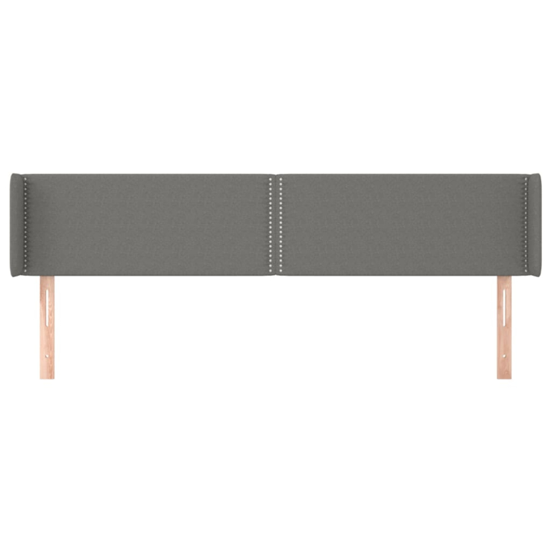Kopfteil mit Ohren Dunkelgrau 163x16x78/88 cm Stoff