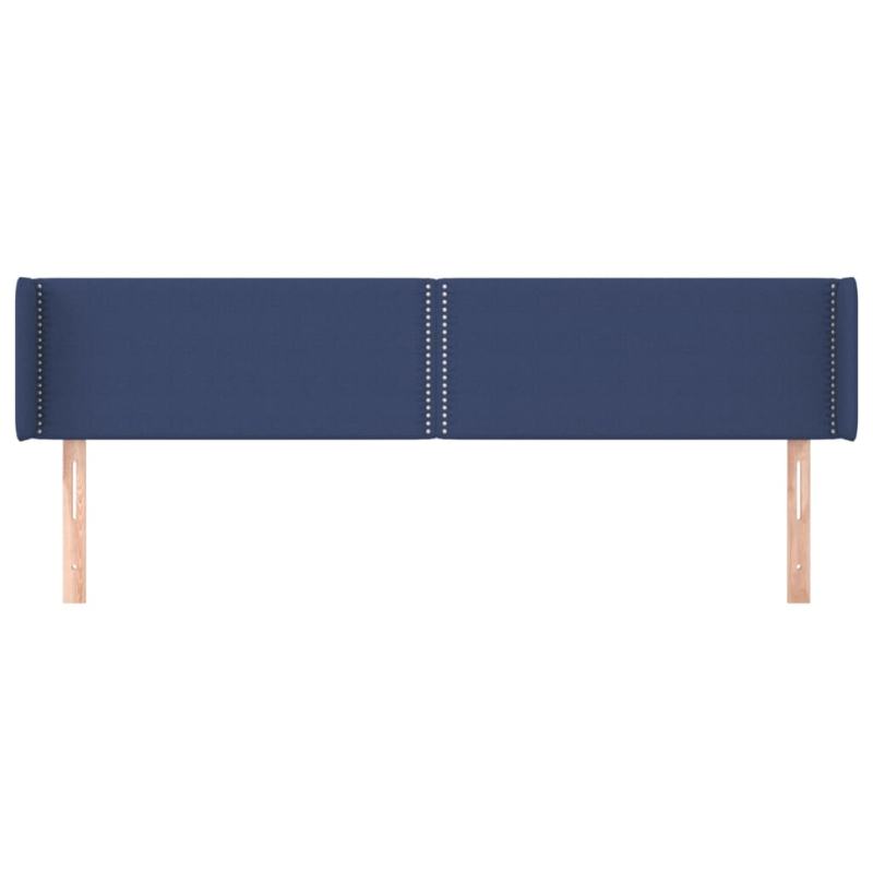 Kopfteil mit Ohren Blau 163x16x78/88 cm Stoff