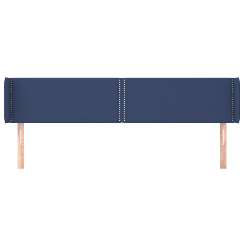 Kopfteil mit Ohren Blau 183x16x78/88 cm Stoff