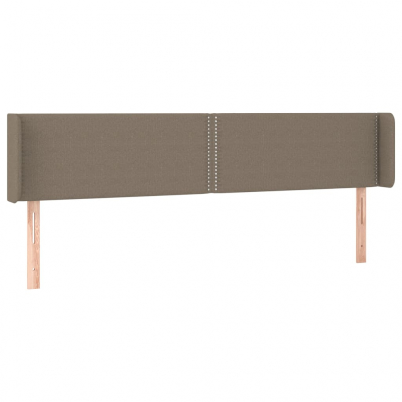 Kopfteil mit Ohren Taupe 203x16x78/88 cm Stoff