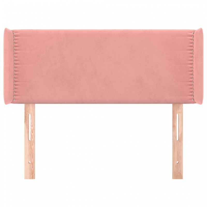 Kopfteil mit Ohren Rosa 83x16x78/88 cm Samt