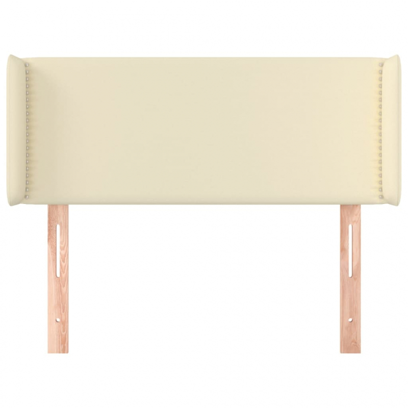 Kopfteil mit Ohren Creme 103x16x78/88 cm Kunstleder