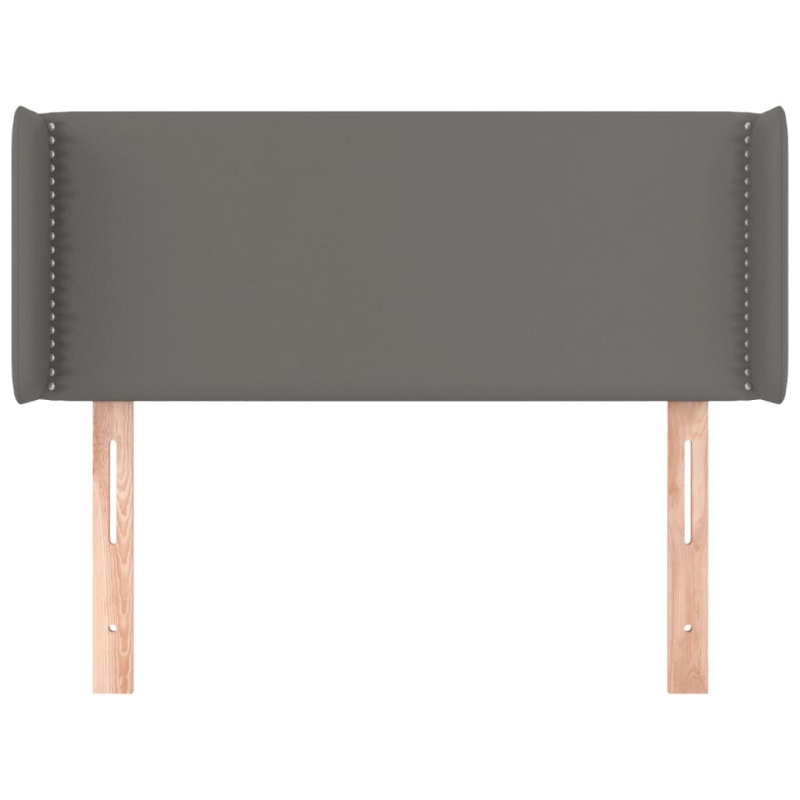 Kopfteil mit Ohren Grau 103x16x78/88 cm Kunstleder