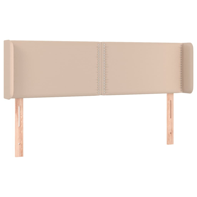 Kopfteil mit Ohren Cappuccino-Braun 147x16x78/88 cm Kunstleder