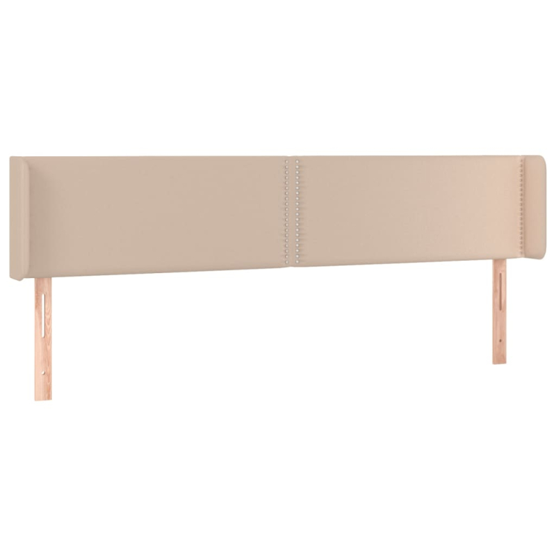 Kopfteil mit Ohren Cappuccino-Braun 203x16x78/88 cm Kunstleder