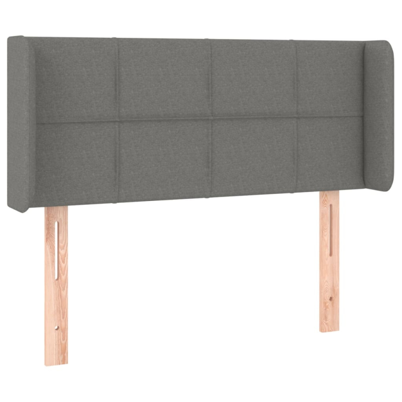 Kopfteil mit Ohren Dunkelgrau 103x16x78/88 cm Stoff