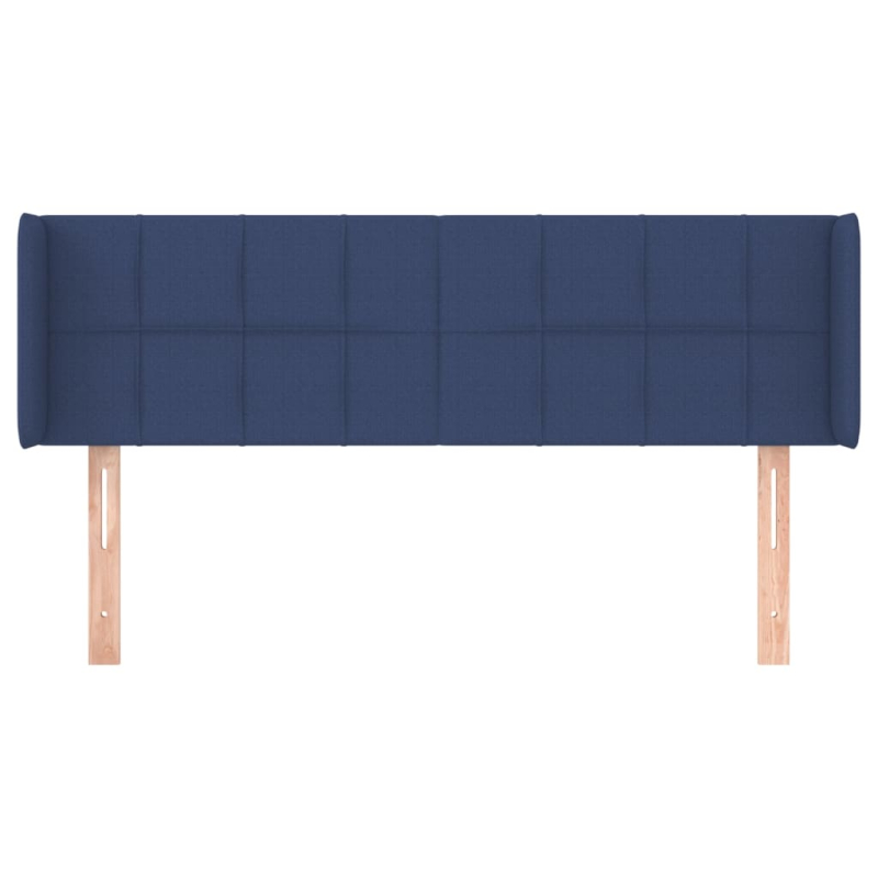 Kopfteil mit Ohren Blau 147x16x78/88 cm Stoff