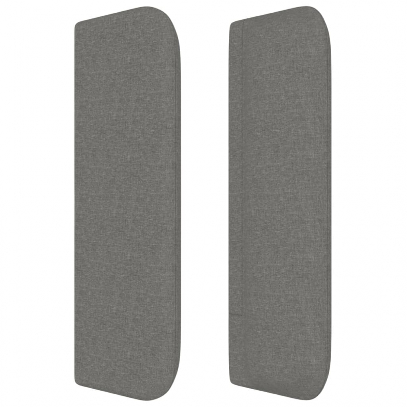 Kopfteil mit Ohren Dunkelgrau 183x16x78/88 cm Stoff