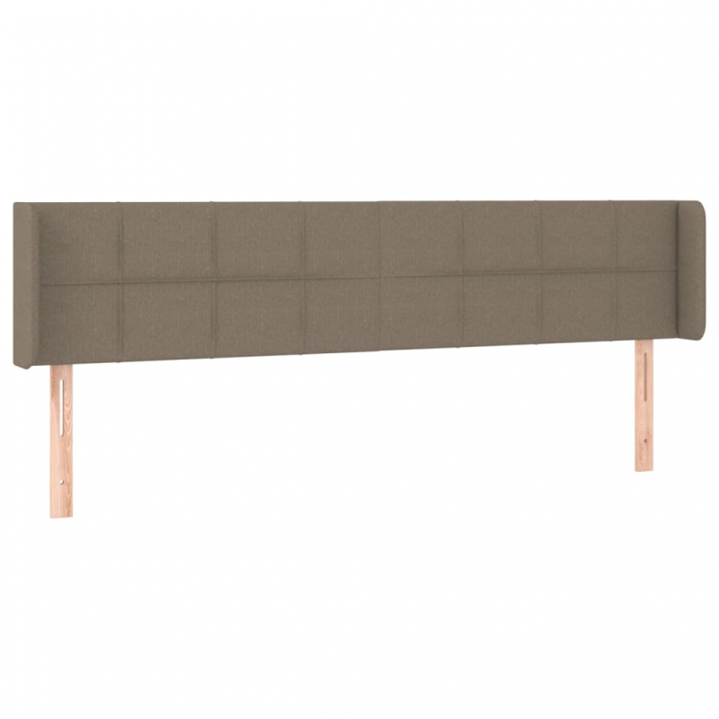 Kopfteil mit Ohren Taupe 183x16x78/88 cm Stoff