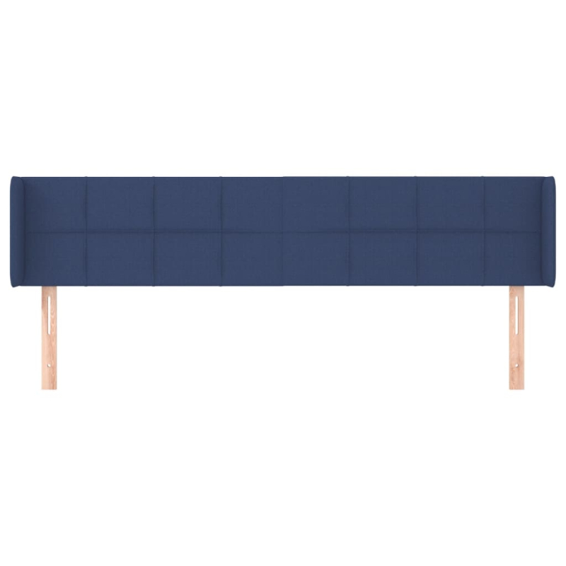 Kopfteil mit Ohren Blau 183x16x78/88 cm Stoff