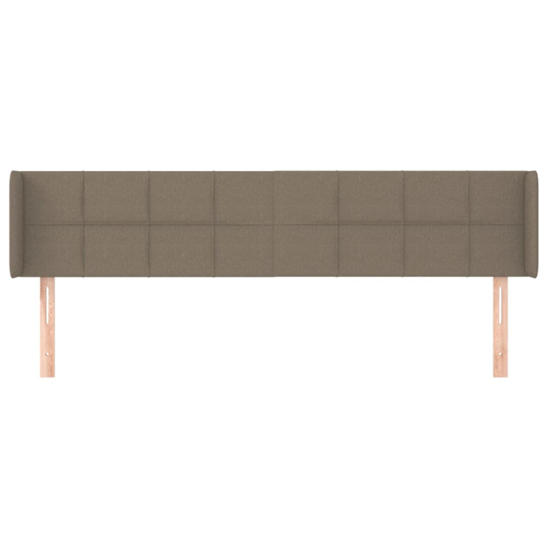Kopfteil mit Ohren Taupe 203x16x78/88 cm Stoff