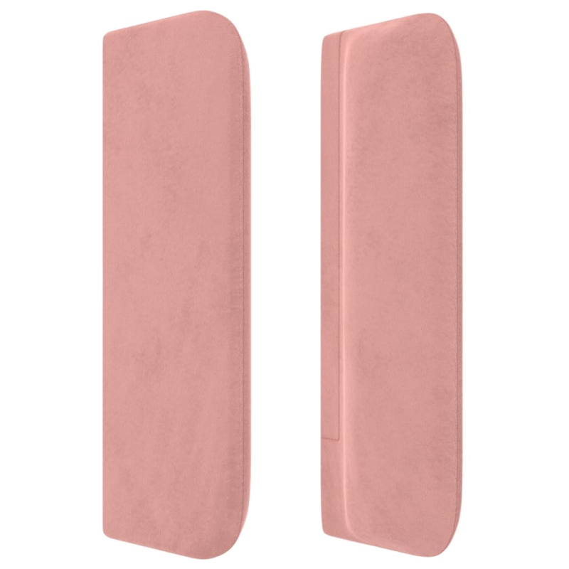 Kopfteil mit Ohren Rosa 183x16x78/88 cm Samt