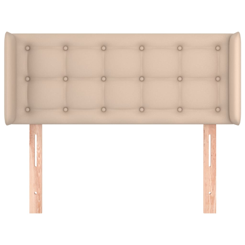 Kopfteil mit Ohren Cappuccino-Braun 93x16x78/88 cm Kunstleder