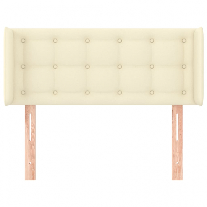 Kopfteil mit Ohren Creme 103x16x78/88 cm Kunstleder
