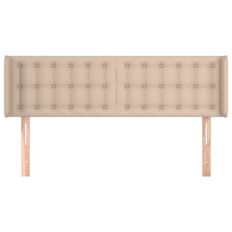 Kopfteil mit Ohren Cappuccino-Braun 147x16x78/88 cm Kunstleder
