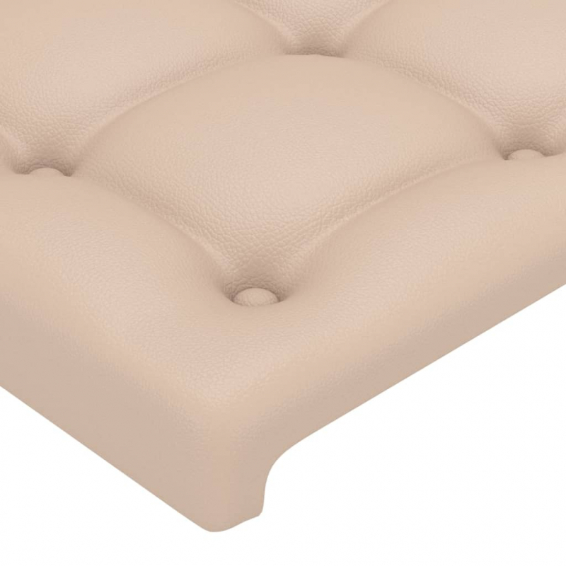 Kopfteil mit Ohren Cappuccino-Braun 147x16x78/88 cm Kunstleder