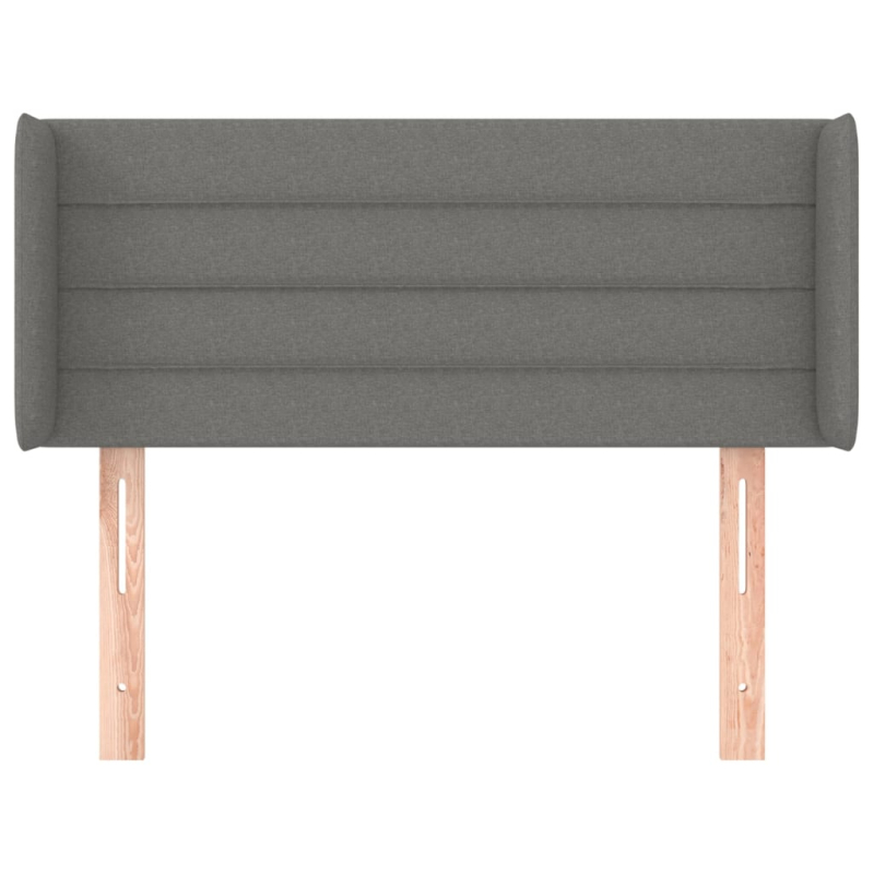 Kopfteil mit Ohren Dunkelgrau 83x16x78/88 cm Stoff