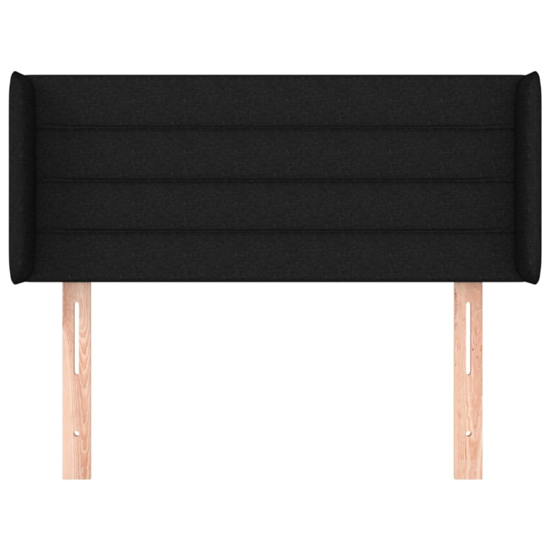 Kopfteil mit Ohren Schwarz 83x16x78/88 cm Stoff