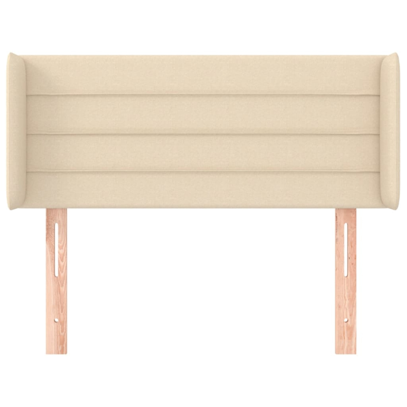 Kopfteil mit Ohren Creme 83x16x78/88 cm Stoff