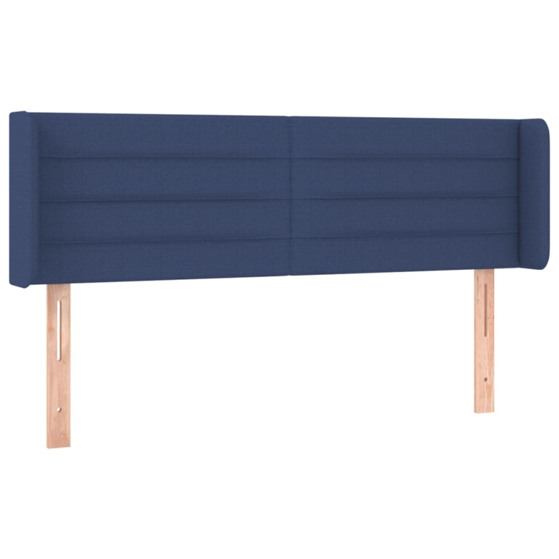 Kopfteil mit Ohren Blau 147x16x78/88 cm Stoff