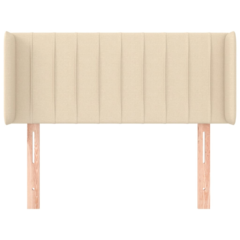 Kopfteil mit Ohren Creme 83x16x78/88 cm Stoff