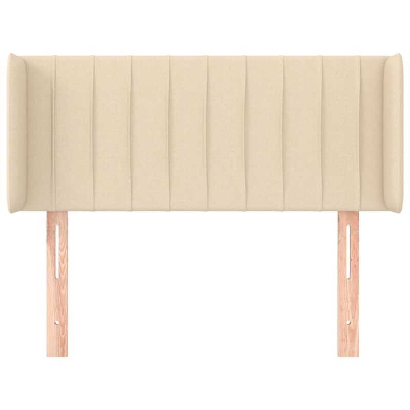 Kopfteil mit Ohren Creme 93x16x78/88 cm Stoff
