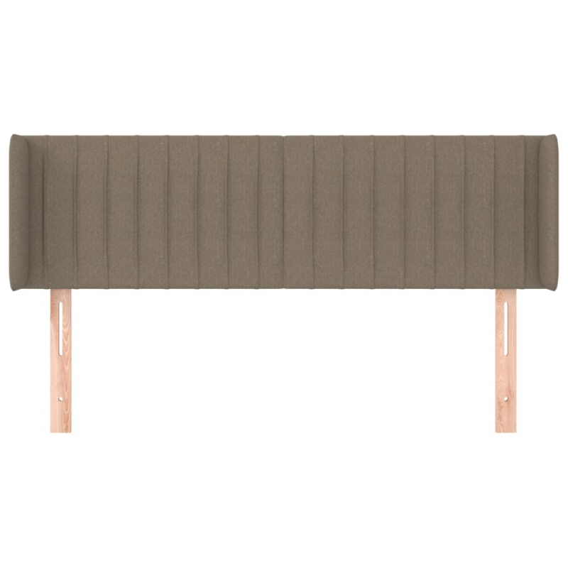 Kopfteil mit Ohren Taupe 147x16x78/88 cm Stoff