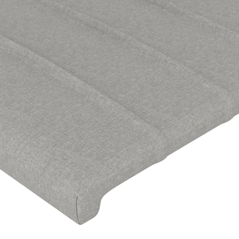 Kopfteil mit Ohren Hellgrau 183x16x78/88 cm Stoff