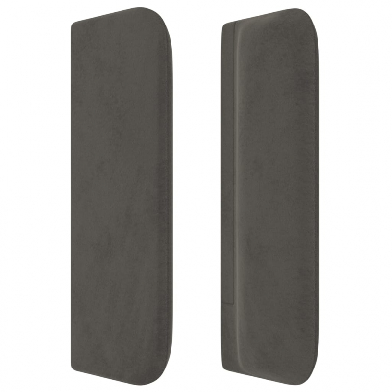 Kopfteil mit Ohren Dunkelgrau 103x16x78/88 cm Samt