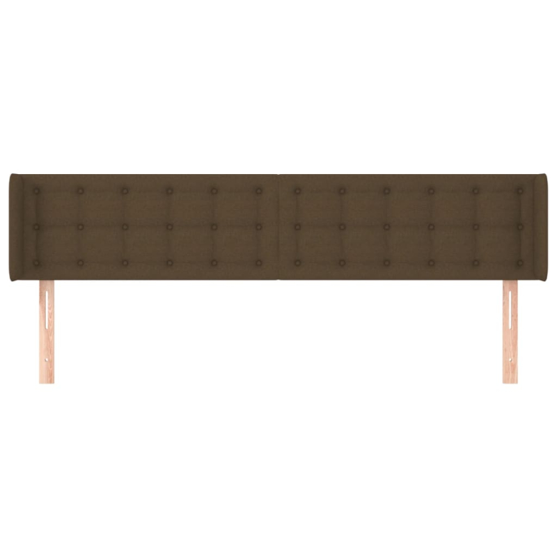 Kopfteil mit Ohren Dunkelbraun 183x16x78/88 cm Stoff