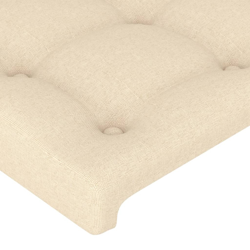 Kopfteil mit Ohren Creme 203x16x78/88 cm Stoff