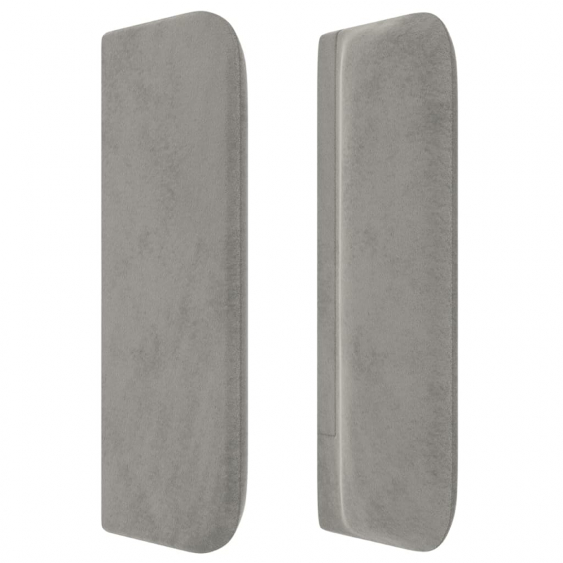 Kopfteil mit Ohren Dunkelgrau 93x16x78/88 cm Samt