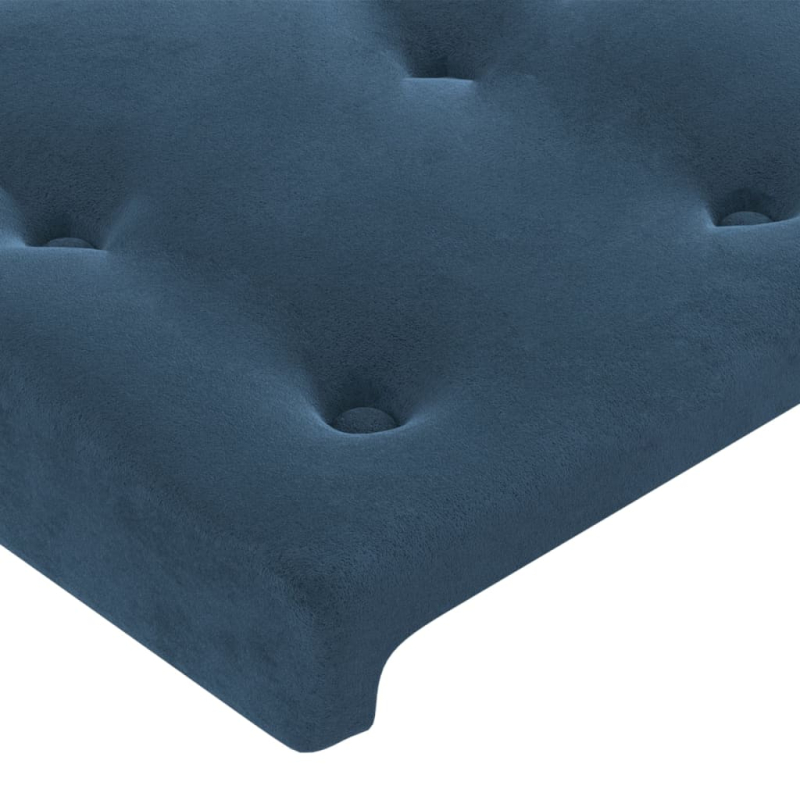 Kopfteil mit Ohren Dunkelblau 163x16x78/88 cm Samt