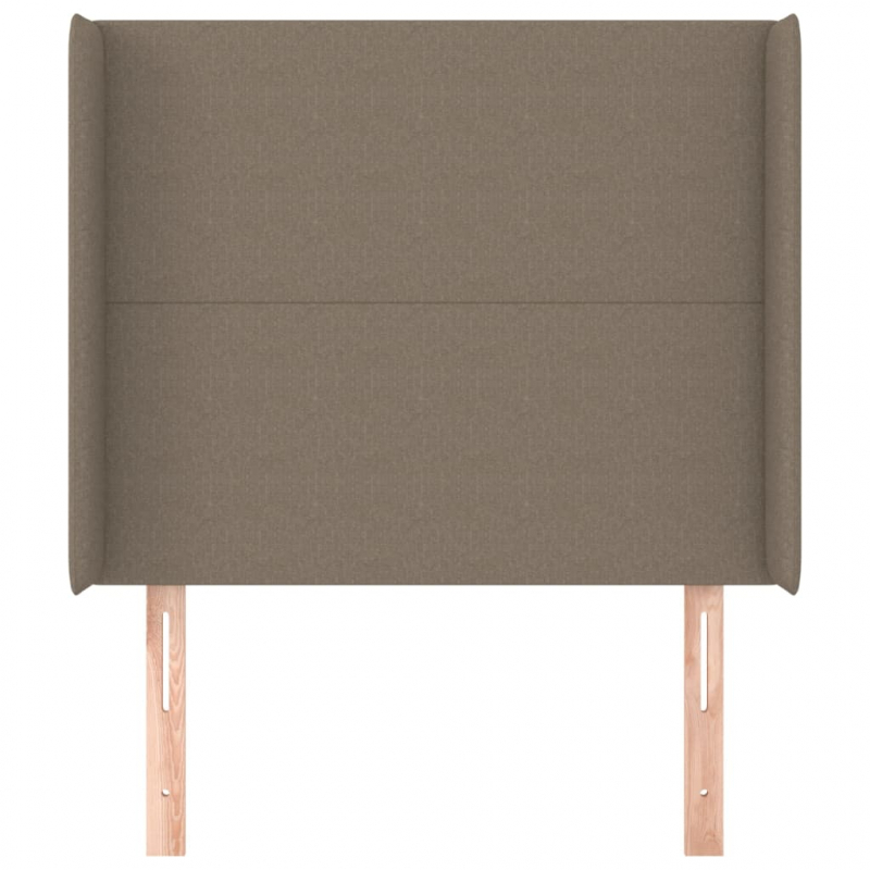 Kopfteil mit Ohren Taupe 83x16x118/128 cm Stoff
