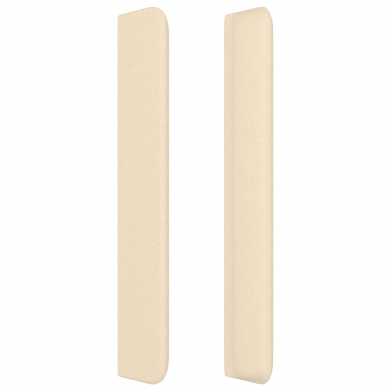 Kopfteil mit Ohren Creme 83x16x118/128 cm Stoff