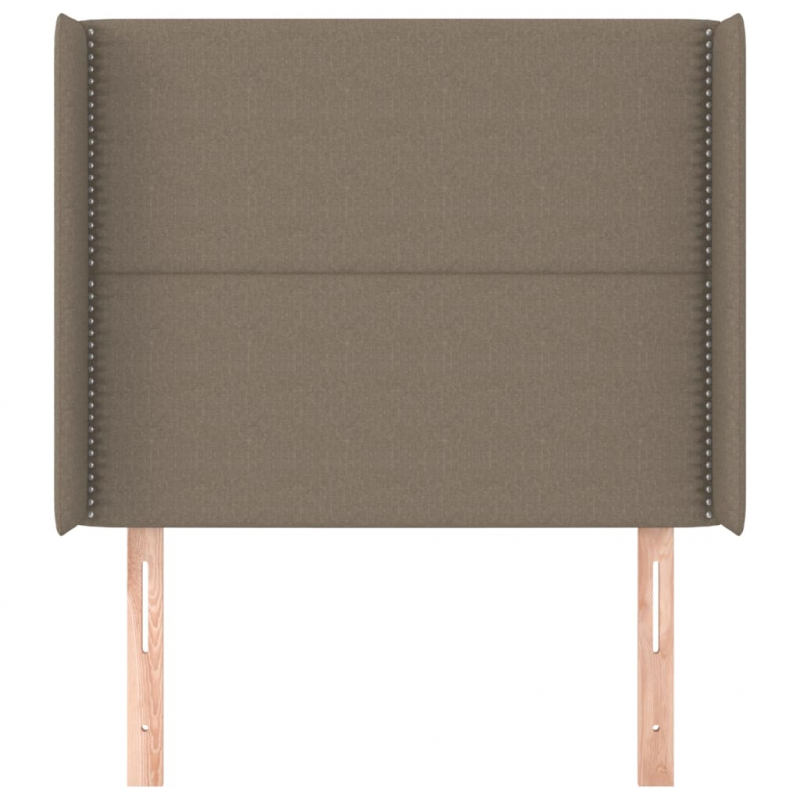 Kopfteil mit Ohren Taupe 103x16x118/128 cm Stoff