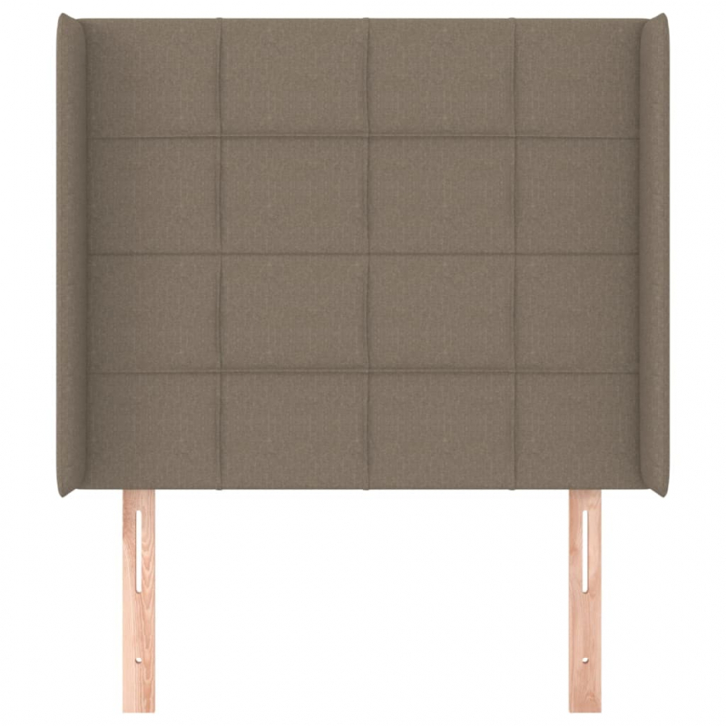 Kopfteil mit Ohren Taupe 103x16x118/128 cm Stoff