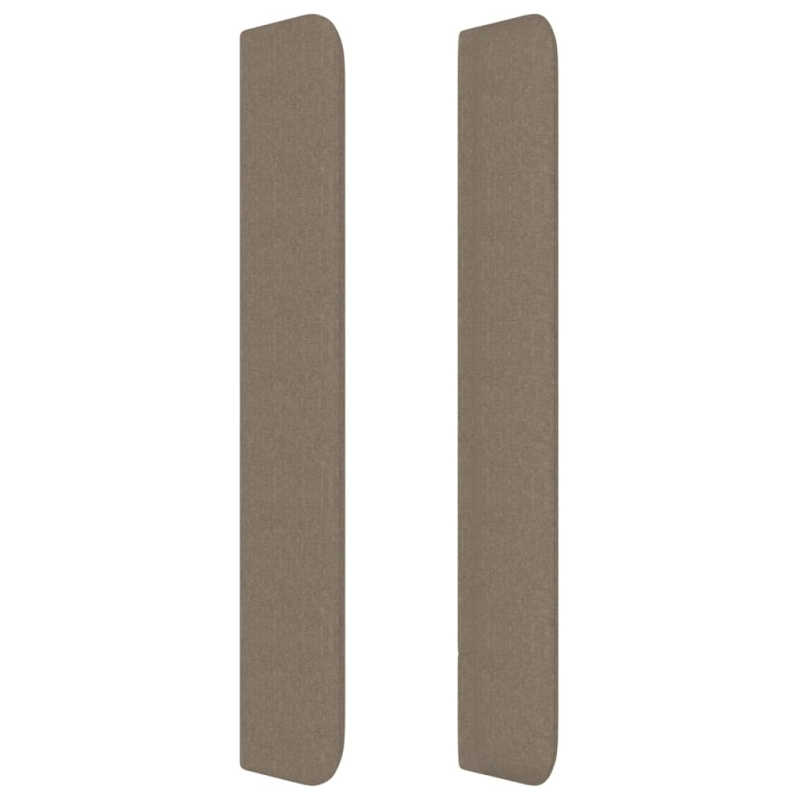 Kopfteil mit Ohren Taupe 183x16x118/128 cm Stoff