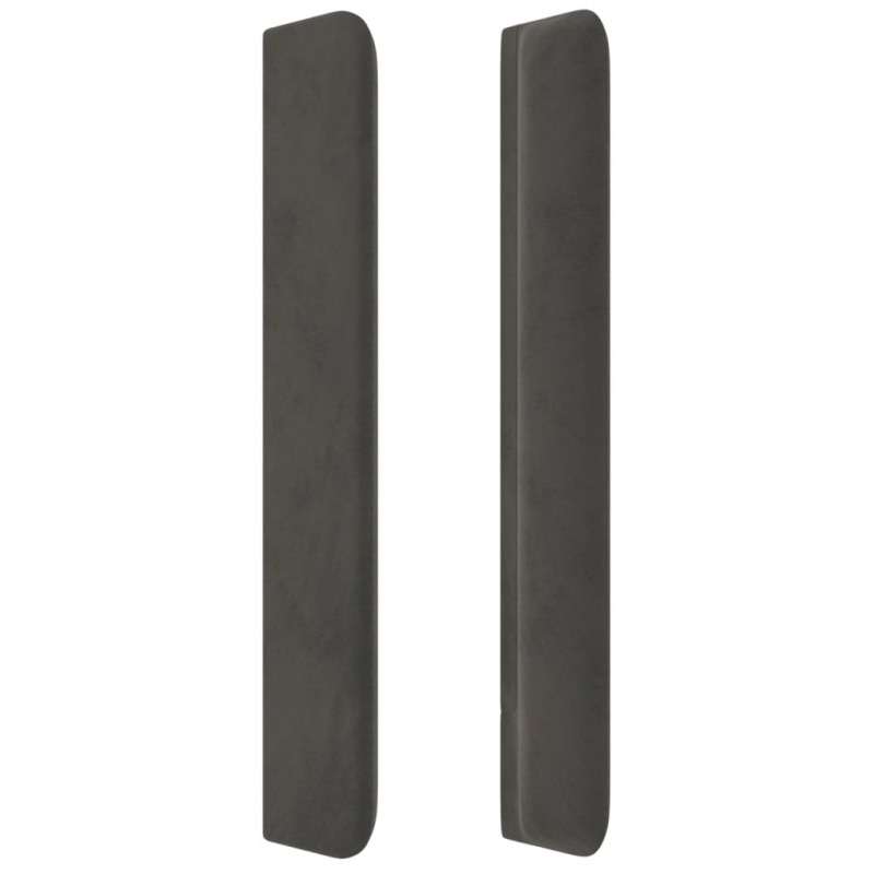 Kopfteil mit Ohren Dunkelgrau 103x16x118/128 cm Samt