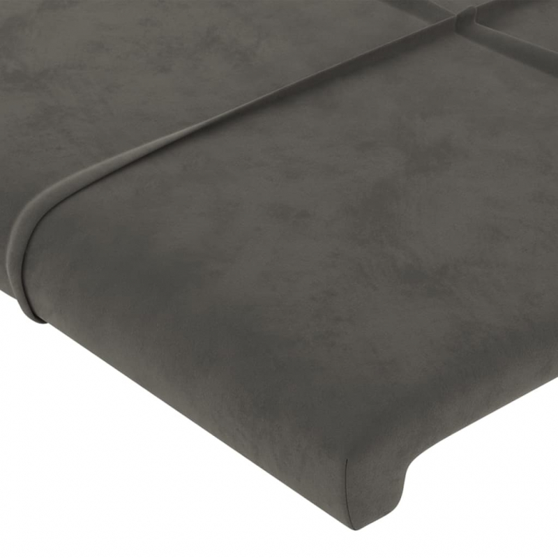 Kopfteil mit Ohren Dunkelgrau 103x16x118/128 cm Samt