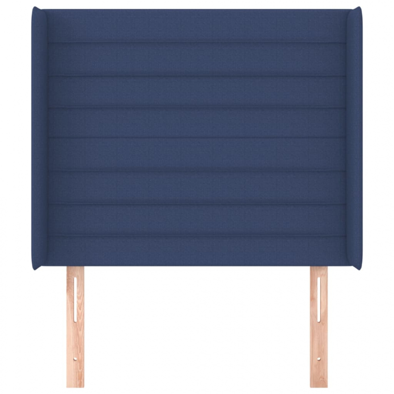 Kopfteil mit Ohren Blau 83x16x118/128 cm Stoff