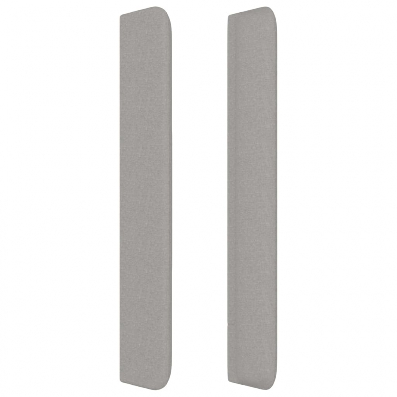 Kopfteil mit Ohren Hellgrau 103x16x118/128 cm Stoff