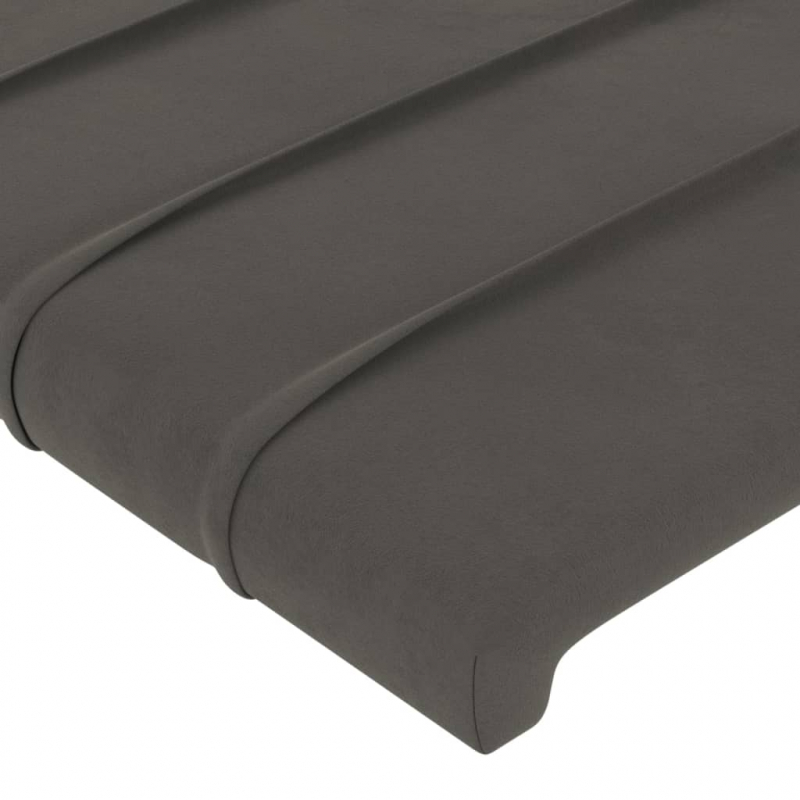 Kopfteil mit Ohren Dunkelgrau 103x16x118/128 cm Samt