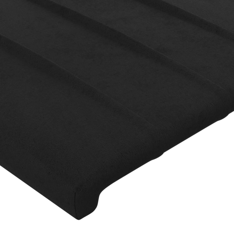 Kopfteil mit Ohren Schwarz 93x16x118/128 cm Samt