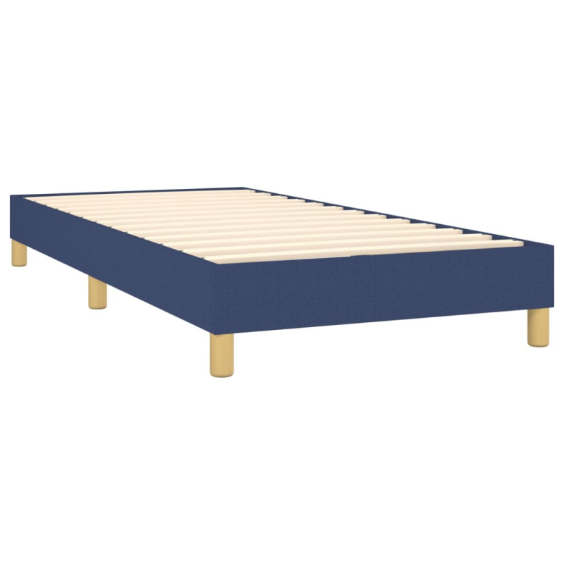 Boxspringbett mit Matratze Blau 100x200 cm Stoff