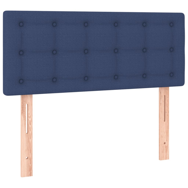 Boxspringbett mit Matratze Blau 90x200 cm Stoff