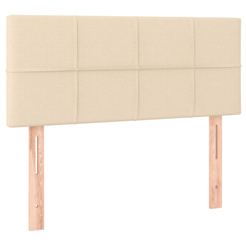 Boxspringbett mit Matratze & LED Creme 90x190 cm Stoff