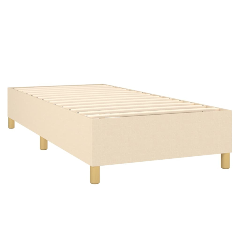 Boxspringbett mit Matratze & LED Creme 80x200 cm Stoff