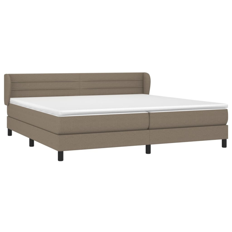 Boxspringbett mit Matratze Taupe 200x200 cm Stoff